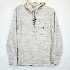 Arizona Jeans Co Hoodie Men 1/4 Zip Pocket Long Sleeve Medium Heathered Gray